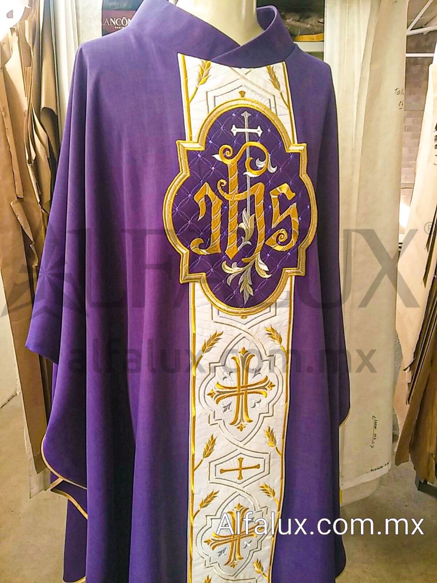 04 IMPERIAL Morado Centrla BROCADO Medallon JHS